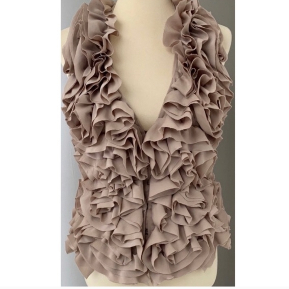 BCBGMaxAzria Ruffle Halter Top - XS/S
